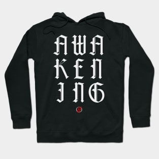 Awakening White Logo Cursive Hoodie